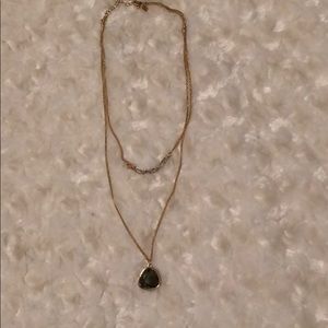 Double layer banana republic necklace